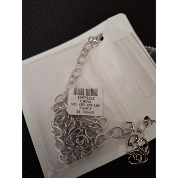 Pagoda 3 SPORT MOM Floating Locket Round Sequin Pendant 20" Chain - Picture 3 of 6